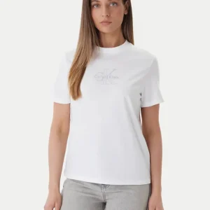 Camiseta Calvin Klein Jeans con Logo Blanca Mujer