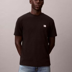 Camiseta Calvin Klein Jeans Gofrada Negra Hombre