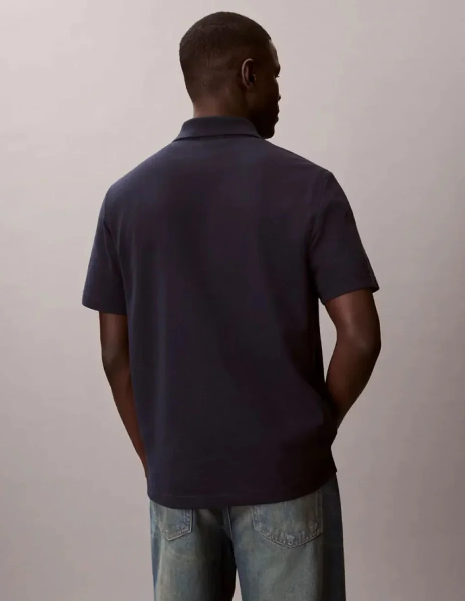 Polo Calvin Klein Jeans Casual Monologo Azul Hombre - Imagen 3