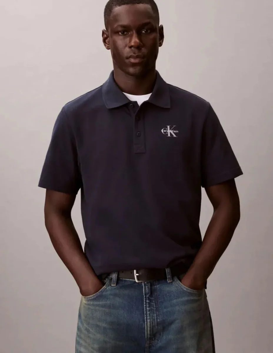 Polo Calvin Klein Jeans Casual Monologo Azul Hombre - Imagen 5