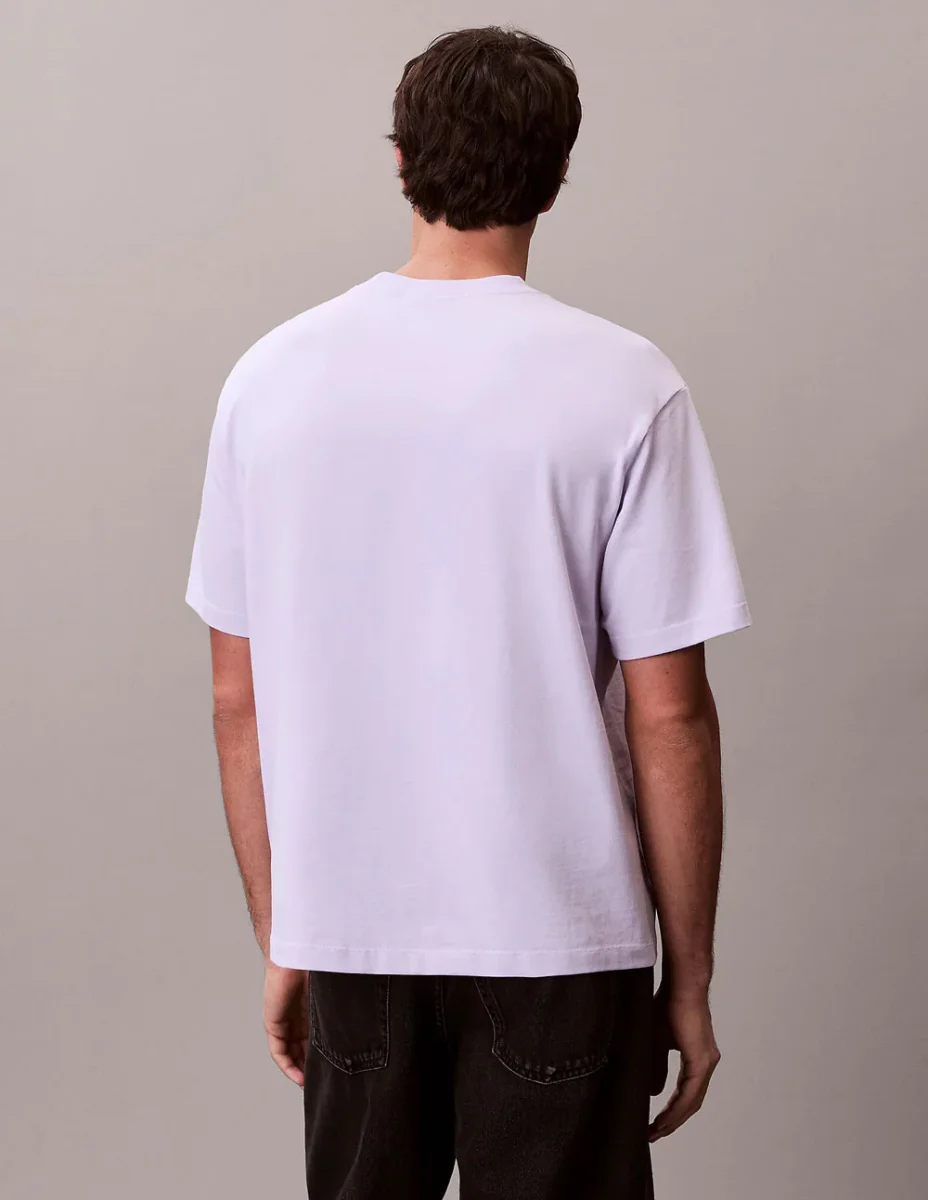 Camiseta Calvin Klein Jeans con Logo Morada Hombre - Imagen 3