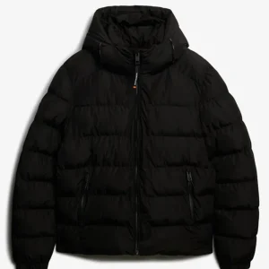 Plumas Superdry con Capucha Sports Negro Hombre