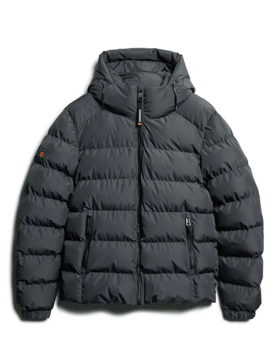 Plumas Superdry con Capucha Sports Gris Hombre