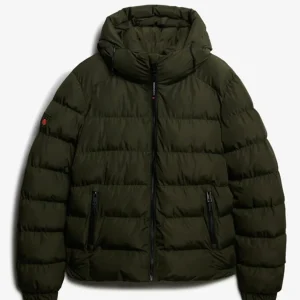 Plumas Superdry con Capucha Sports Verde Hombre