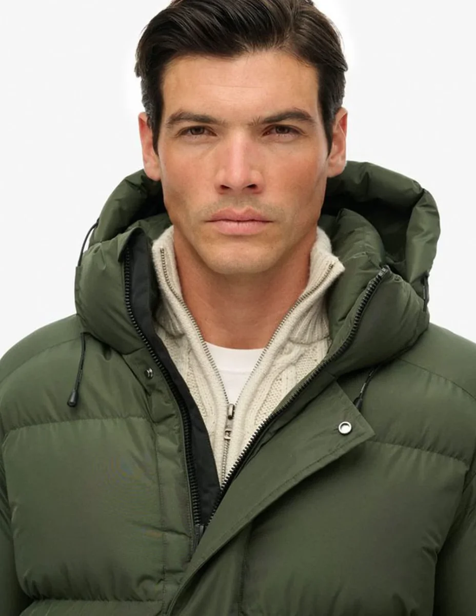 Plumas Superdry Largo Verde Hombre - Imagen 4