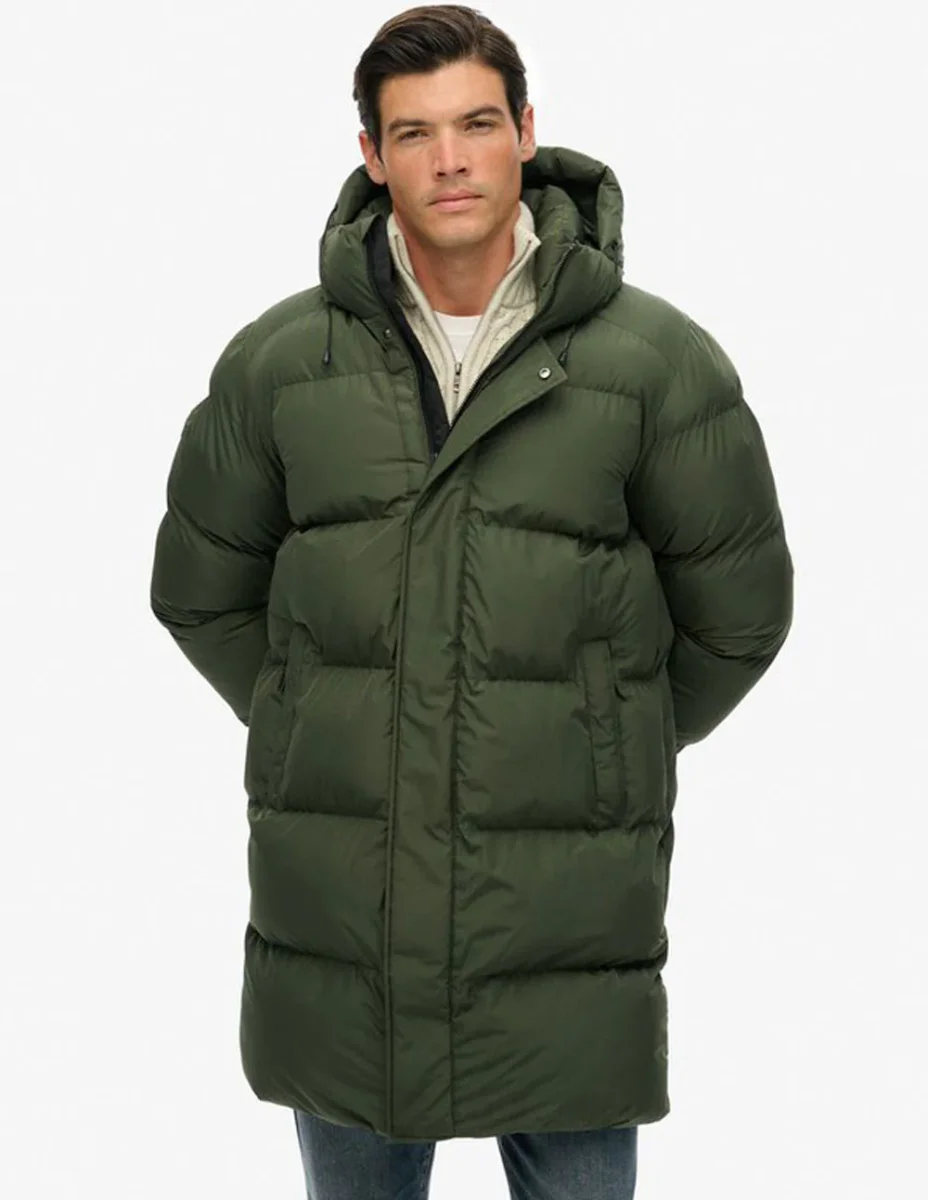 Plumas Superdry Largo Verde Hombre - Imagen 3