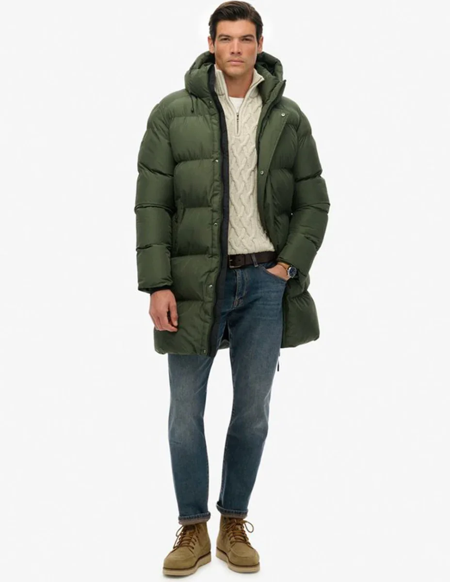 Plumas Superdry Largo Verde Hombre - Imagen 8