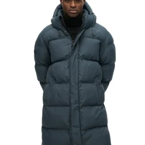 Plumas Superdry Largo Azul Hombre