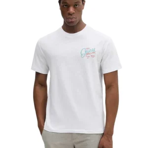Camiseta GUESS con Estampado Blanca Hombre