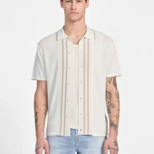 Polo GUESS con Botones Blanco Hombre