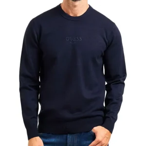 Jersey GUESS con Logo Azul Marino Hombre