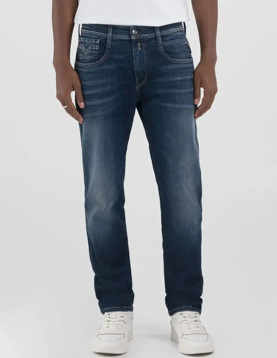 Pantalón Vaquero Replay Slim Fit Anbass Azul Hombre - Imagen 2