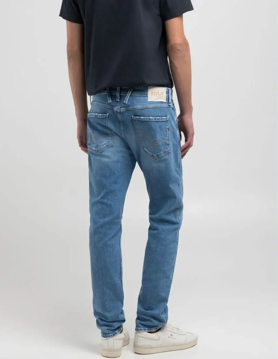 Pantalón Vaquero Replay Slim Fit Anbass Azul Hombre - Imagen 5