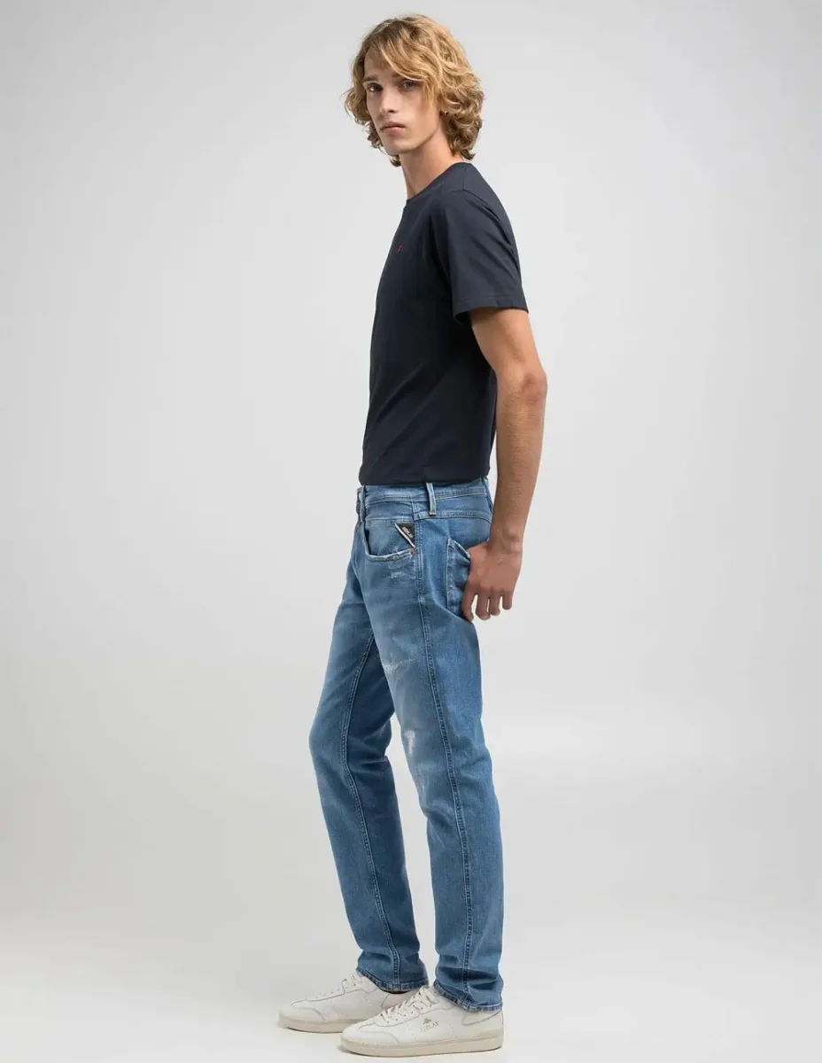 Pantalón Vaquero Replay Slim Fit Anbass Azul Hombre - Imagen 8