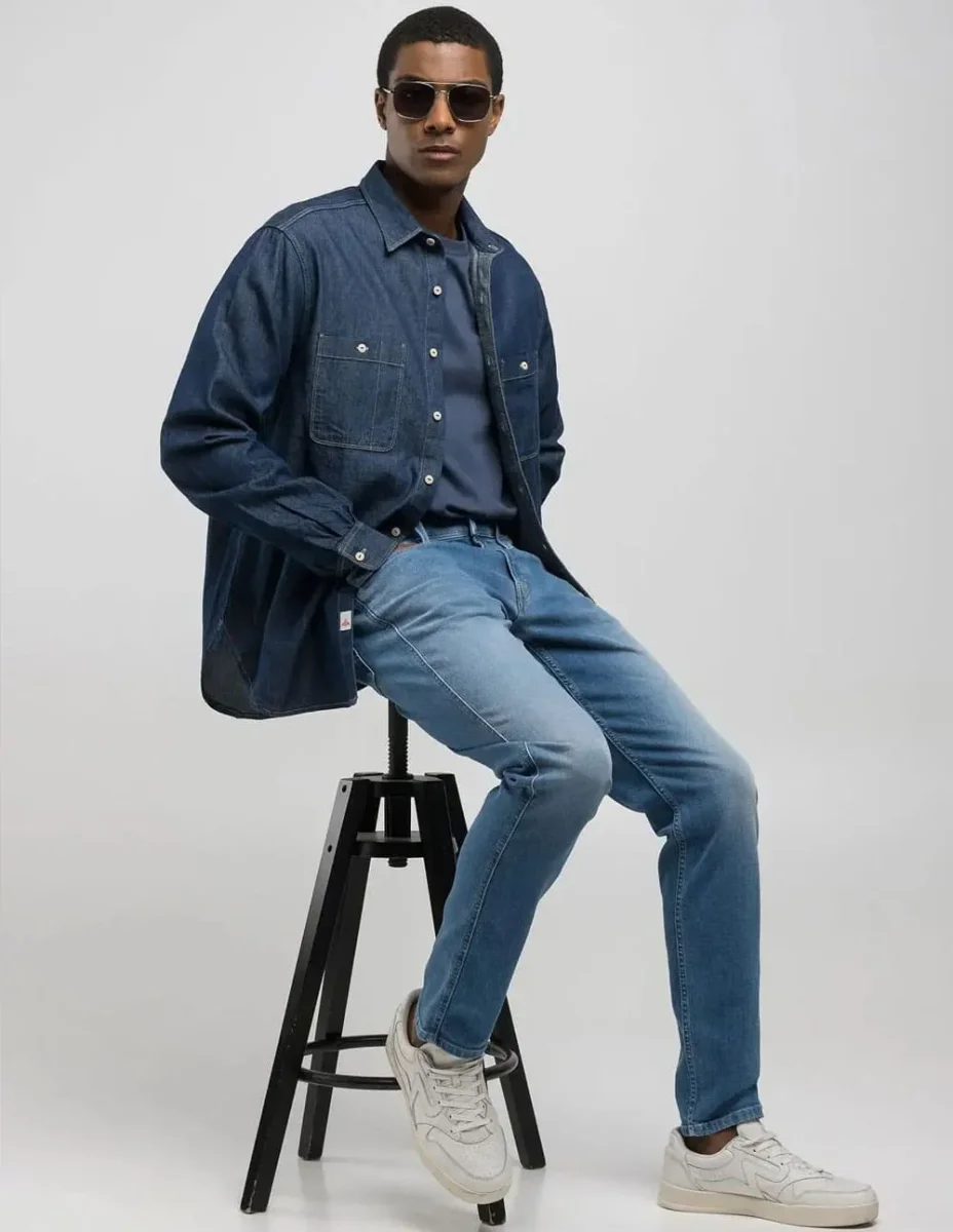 Pantalón Vaquero Replay Slim Fit Anbass Eco Plus Azul Hombre - Imagen 8