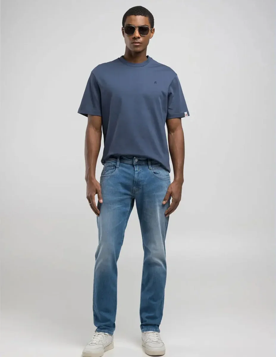 Pantalón Vaquero Replay Slim Fit Anbass Eco Plus Azul Hombre - Imagen 7