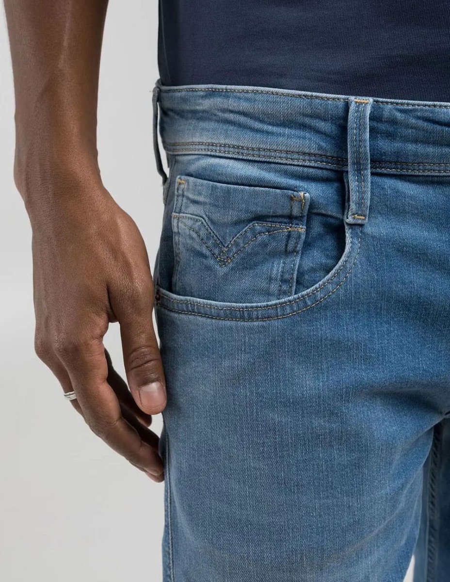 Pantalón Vaquero Replay Slim Fit Anbass Eco Plus Azul Hombre - Imagen 4