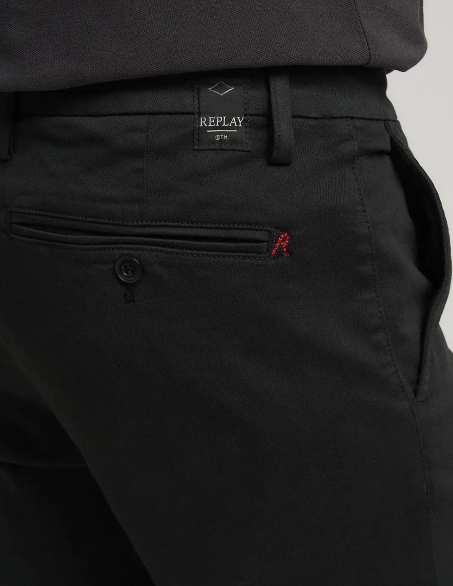 Pantalón Replay Zumar Negro Hombre - Imagen 6