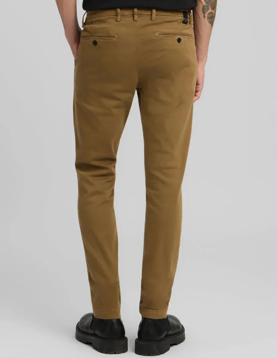 Pantalón Replay Zumar Beige Hombre - Imagen 3