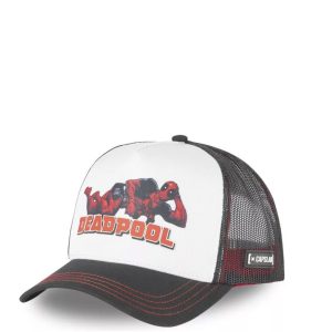 Gorra Capslab Deadpool Blanca y Negra Unisex