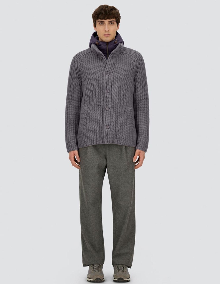 Chaqueta Herno Cob Stitch Wool Gris Hombre - Imagen 4