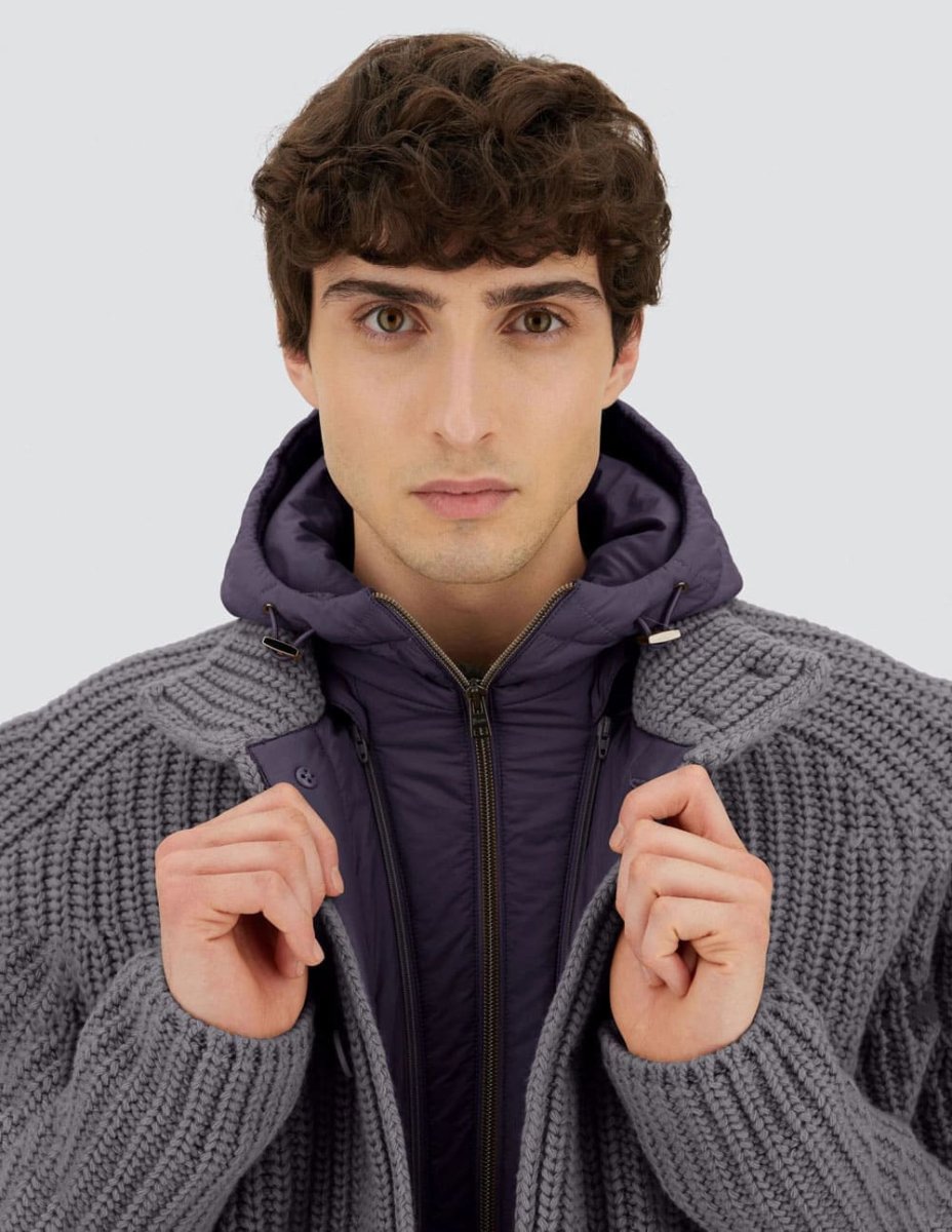 Chaqueta Herno Cob Stitch Wool Gris Hombre - Imagen 5