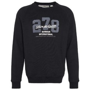 Sudadera Barbour Signature Graphic Negra Hombre