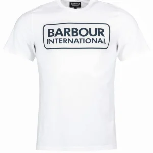 Camiseta Barbour Essential Large Logo Blanca Hombre