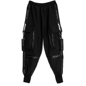Pantalón Cargo MWM con Logo Negro Unisex