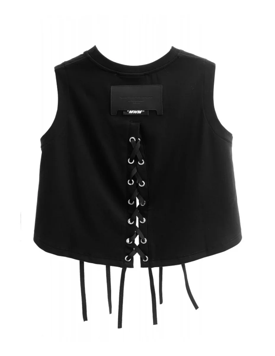 Top MWM Corto Negro Mujer - Imagen 3