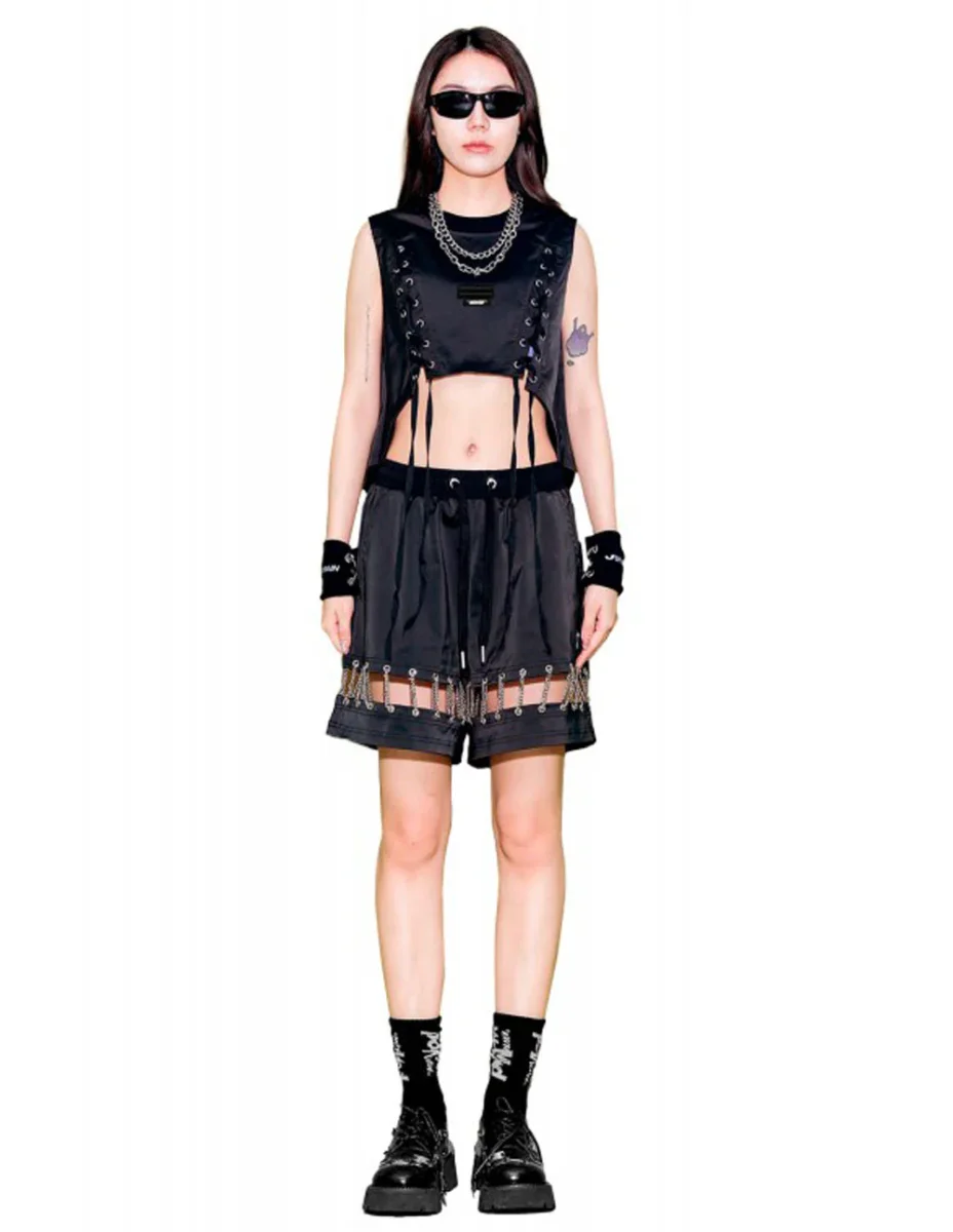 Top MWM Corto Negro Mujer - Imagen 4