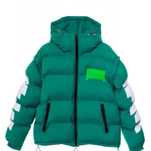 Plumas MWM con Capucha Verde Unisex