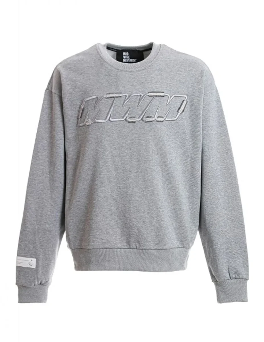 Sudadera MWM con Logo Gris Unisex - Imagen 2
