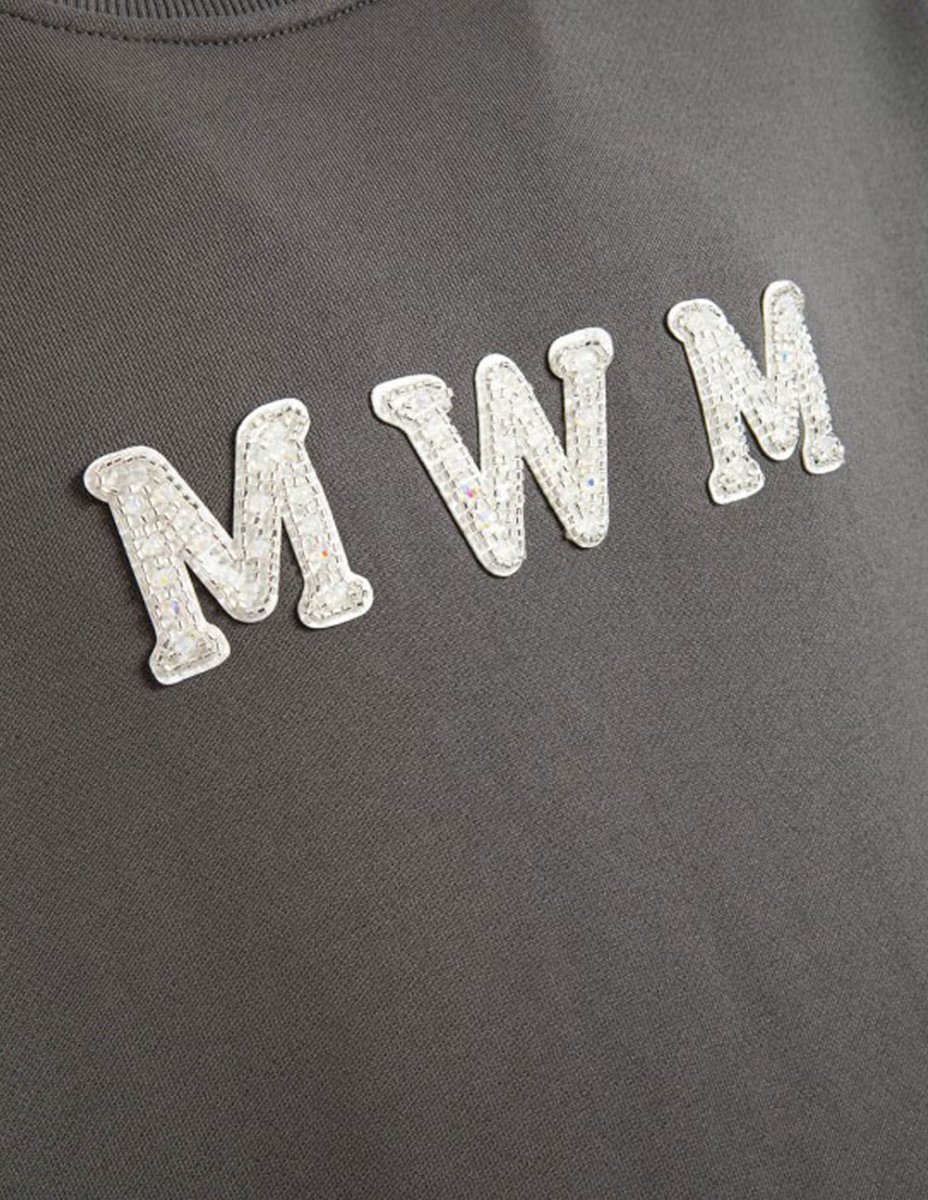 Sudadera MWM con Logo Gris Unisex - Imagen 4