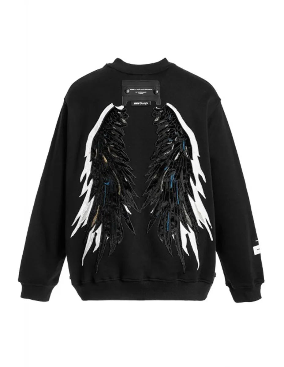 Sudadera MWM Alas Negra Unisex - Imagen 3