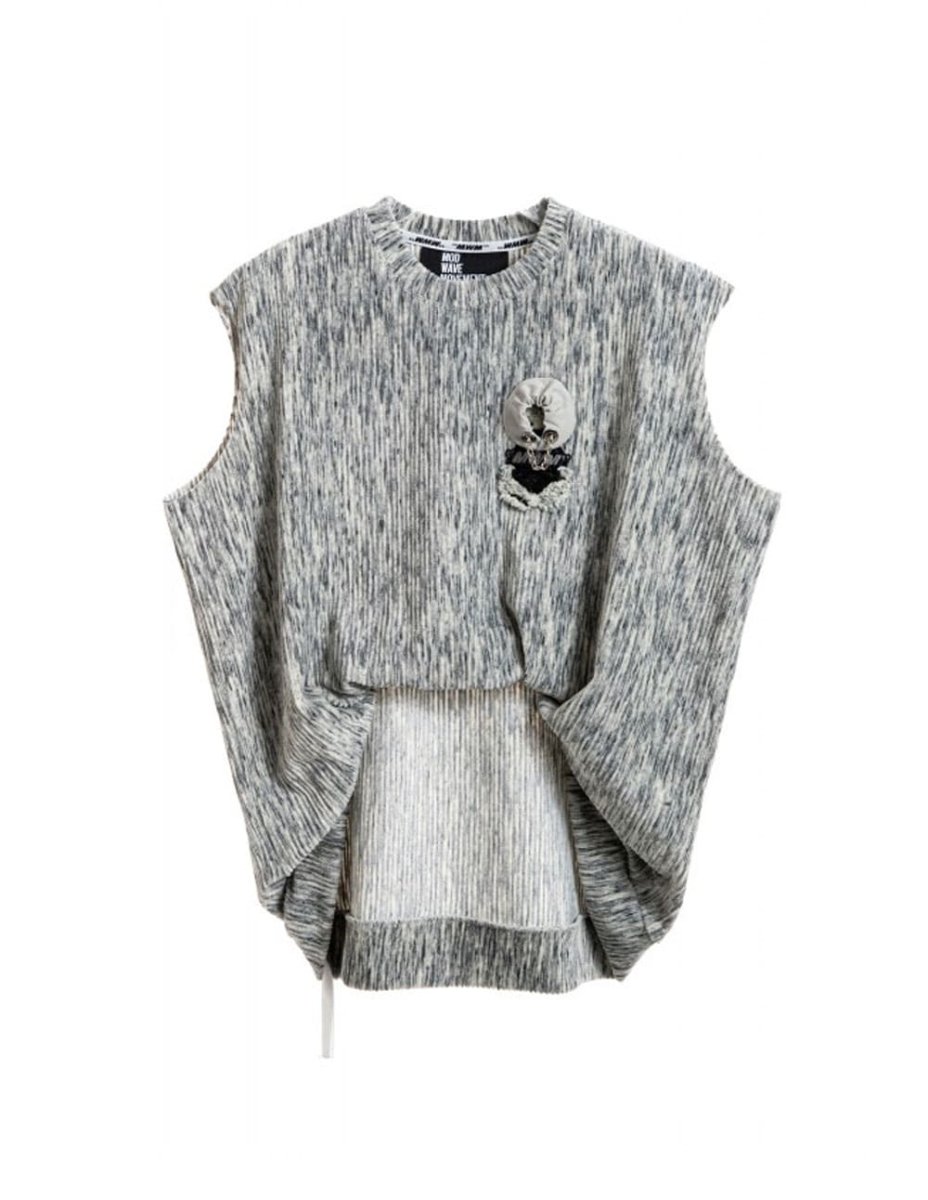 Top MWM Mike Teddy Gris Mujer - Imagen 2