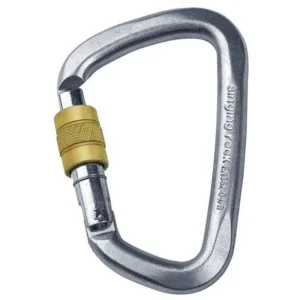 Mosquetón Singing Rock Acero D Rosca 50 kN