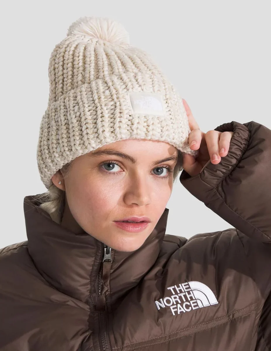 Gorro The North Face Chunky Beige Mujer - Imagen 3