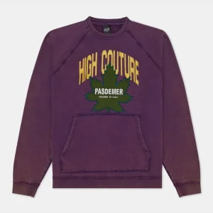 Sudadera Pas de Mer con Estampado Morada Hombre