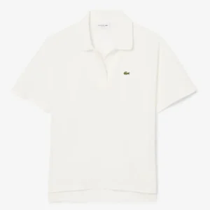 Polo Lacoste de Piqué Vaporoso Blanco Mujer