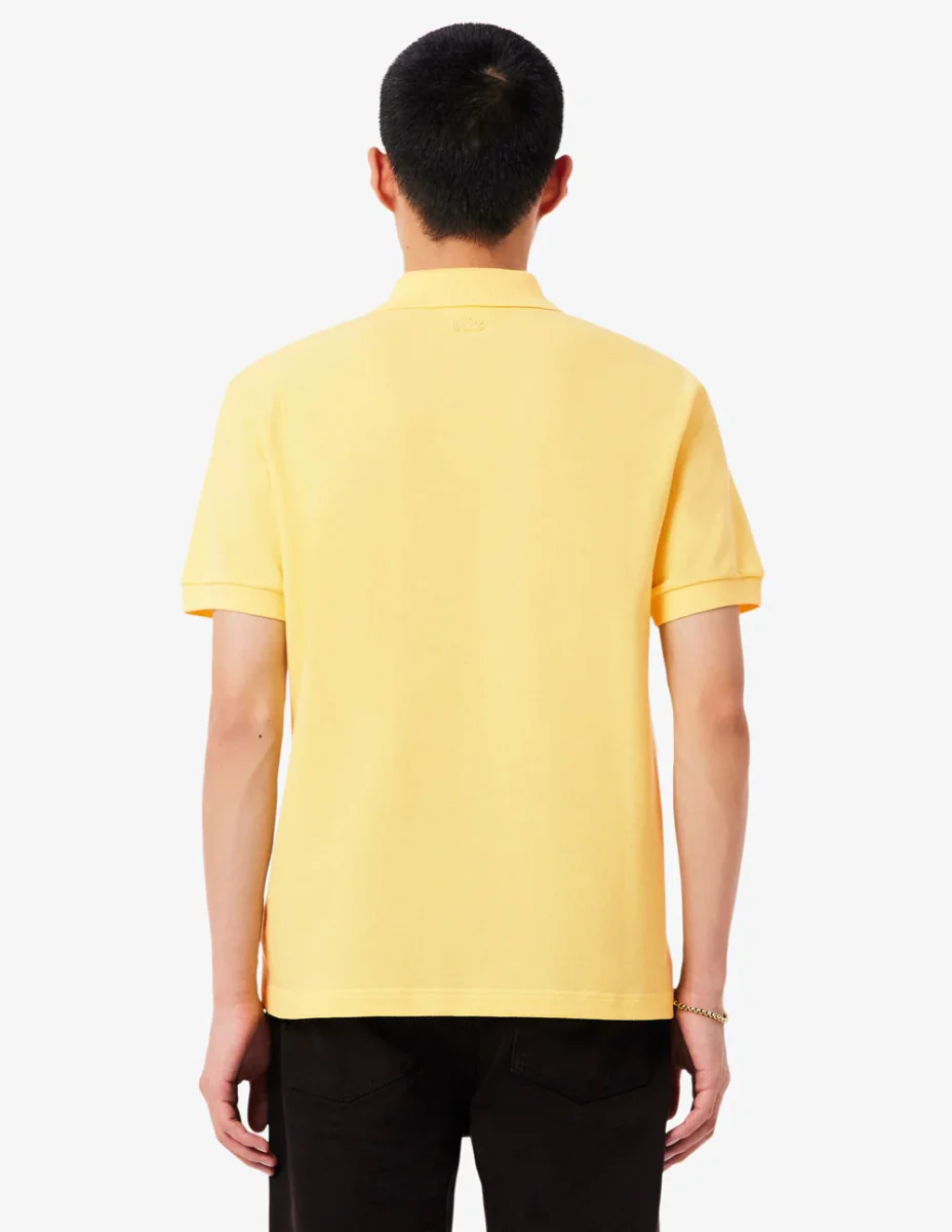 Polo Lacoste con Logo Insignia Amarillo Hombre - Imagen 6