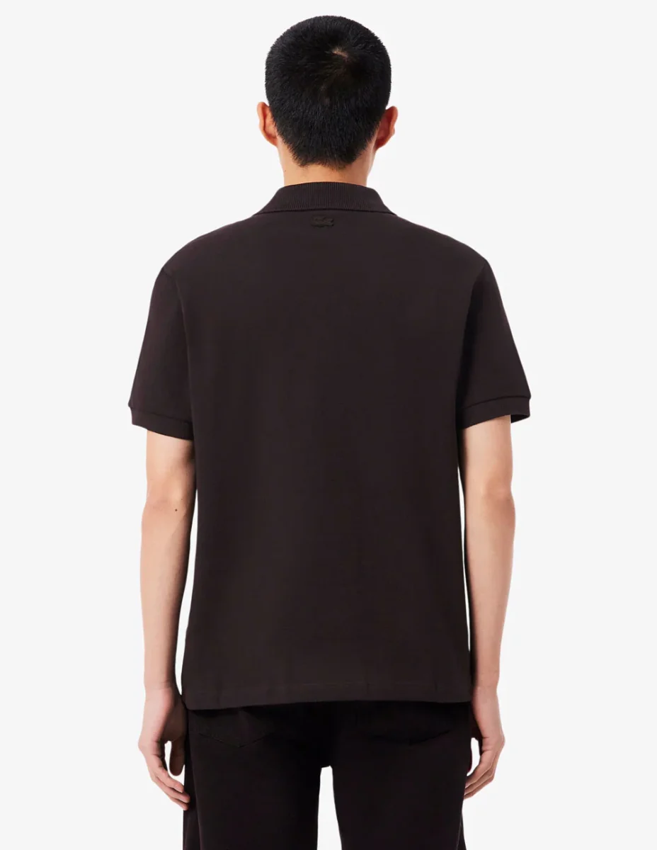 Polo Lacoste con Logo Insignia Marrón Hombre - Imagen 7