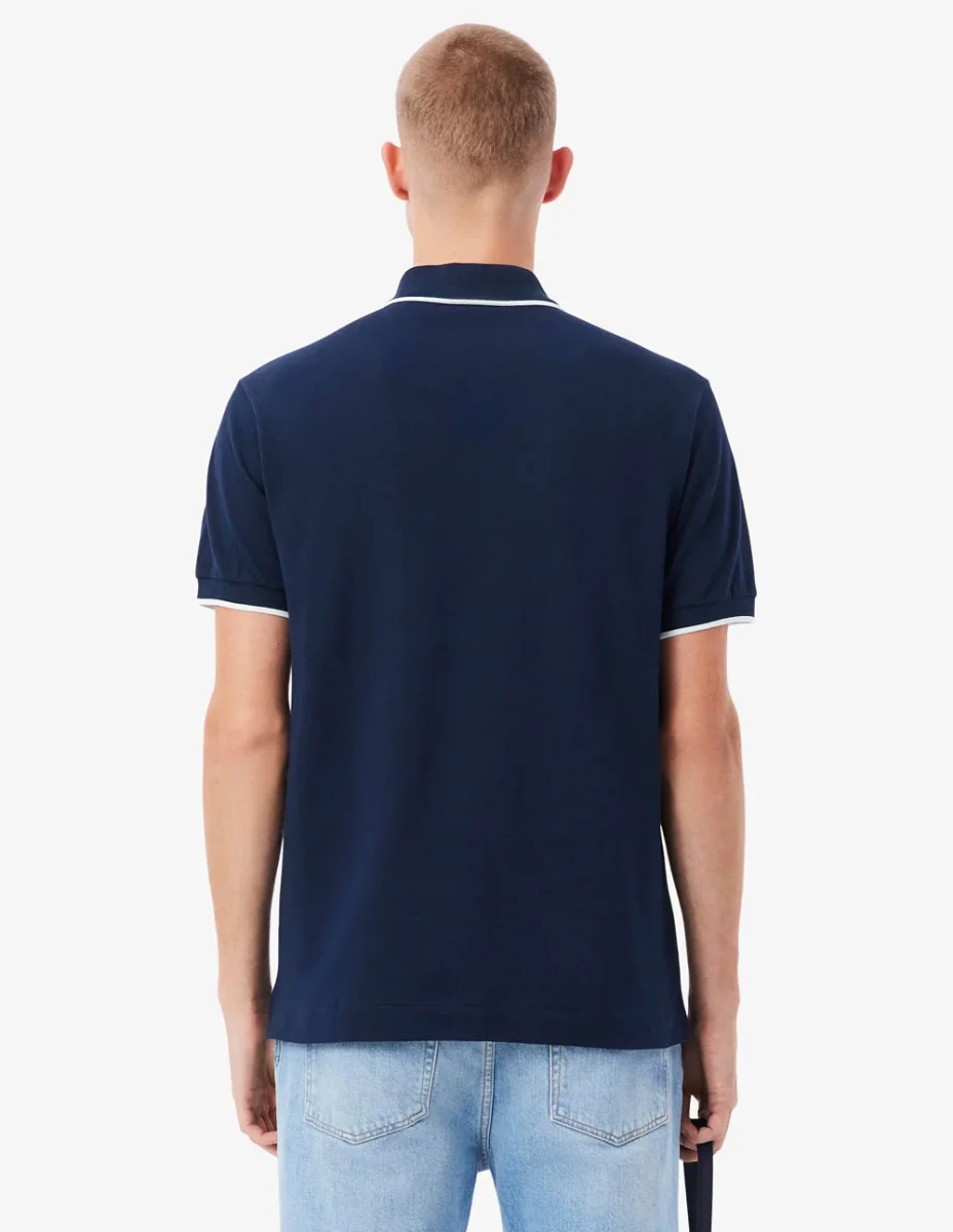 Polo Lacoste L.12.12 con Logo Azul Marino Hombre - Imagen 6