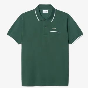 Polo Lacoste L.12.12 con Logo Verde Hombre