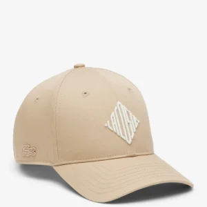 Gorra Lacoste con Logo Bordado Beige Unisex