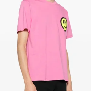 Camiseta BARROW con Logo Rosa Negra Unisex