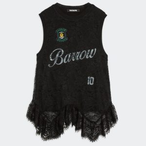 Top BARROW de Encaje Negro Mujer