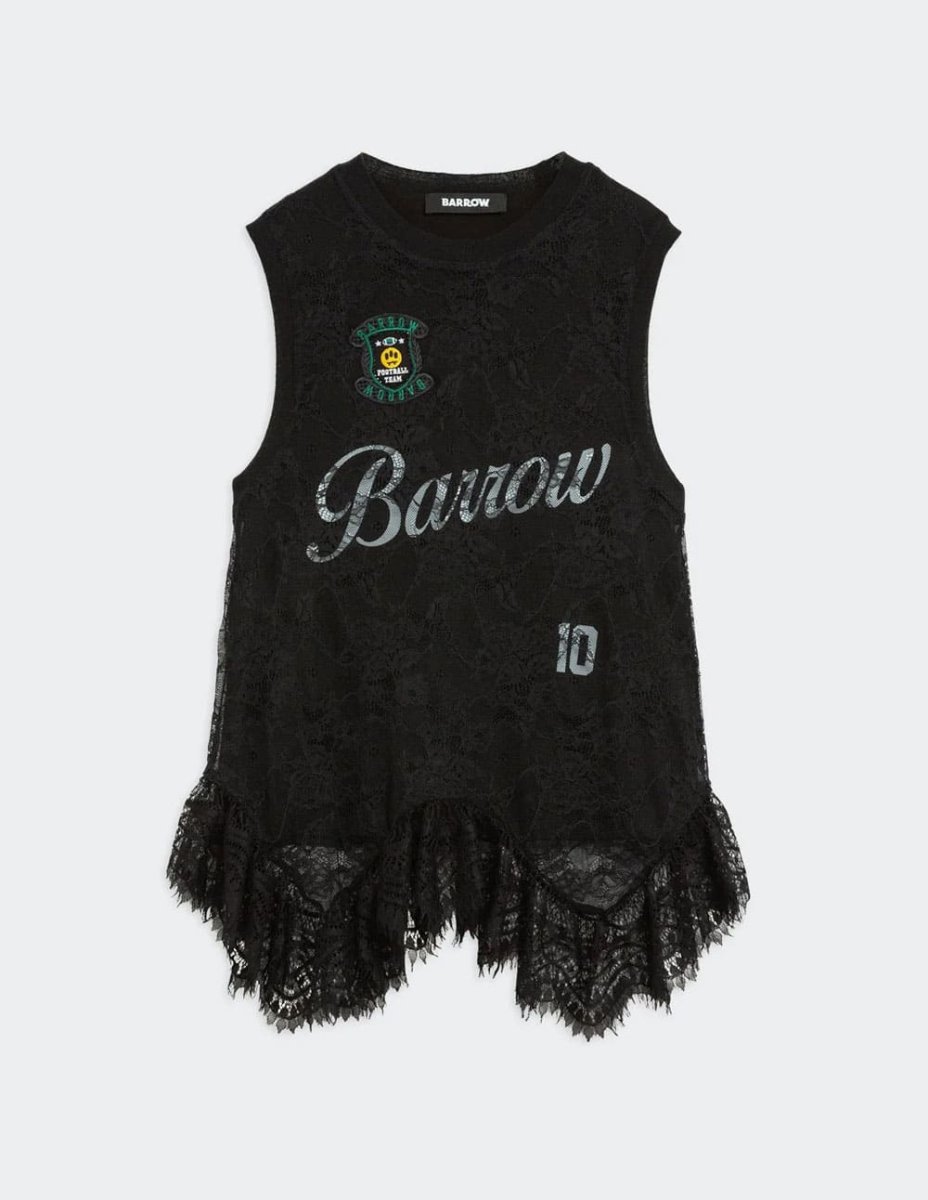 Top BARROW de Encaje Negro Mujer - Imagen 2