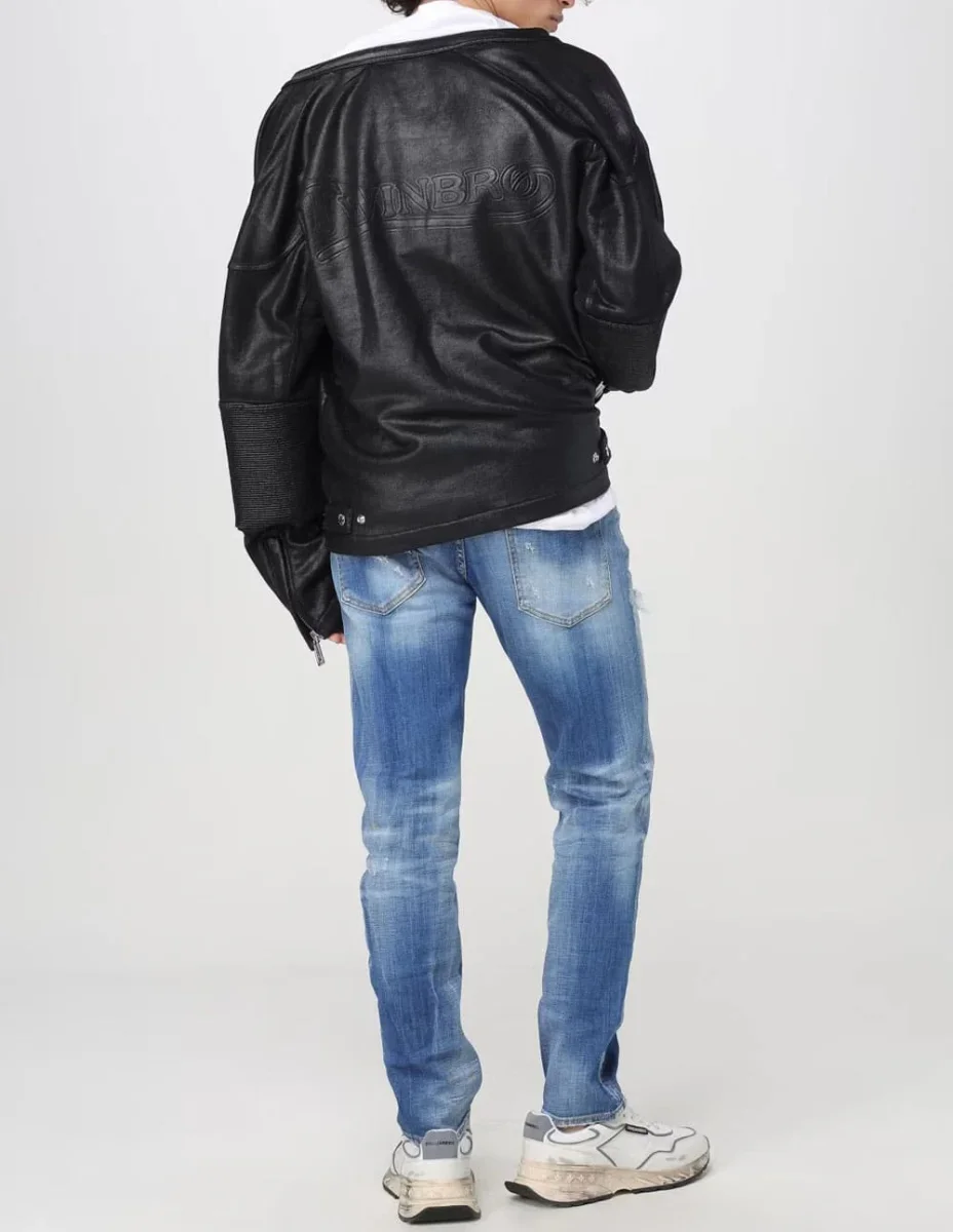 Pantalón Vaquero Dsquared2 con Logo Azul Hombre - Imagen 5