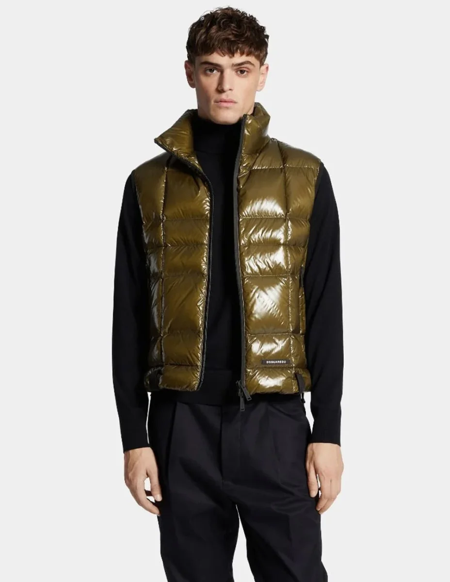 Chaleco Dsquared2 con Logo Verde Hombre